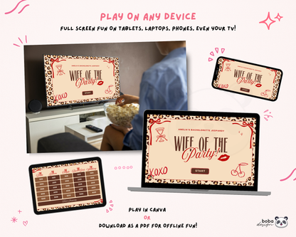 Wife of The Party - Bachelorette Jeopardy Game