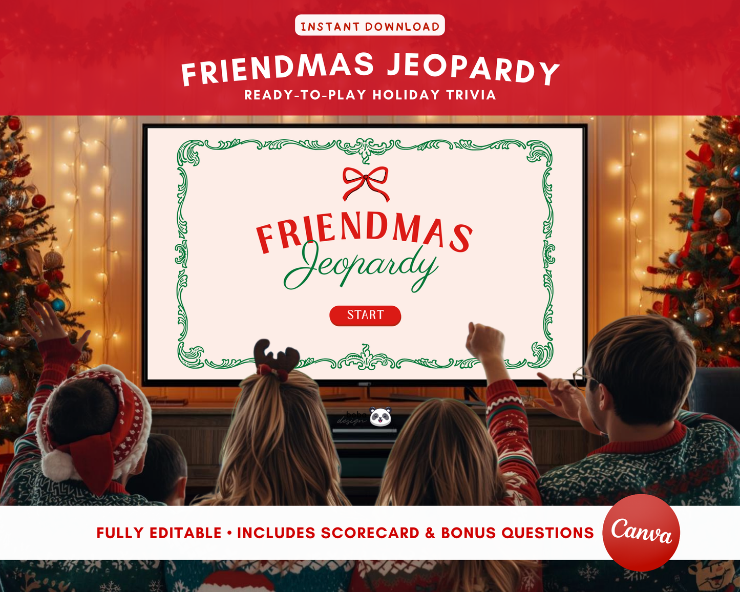 Friendmas Game V2 - Jeopardy Holiday Trivia