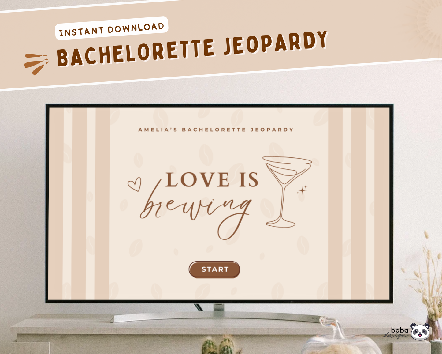 Love is Brewing Bachelorette Jeopardy Game
