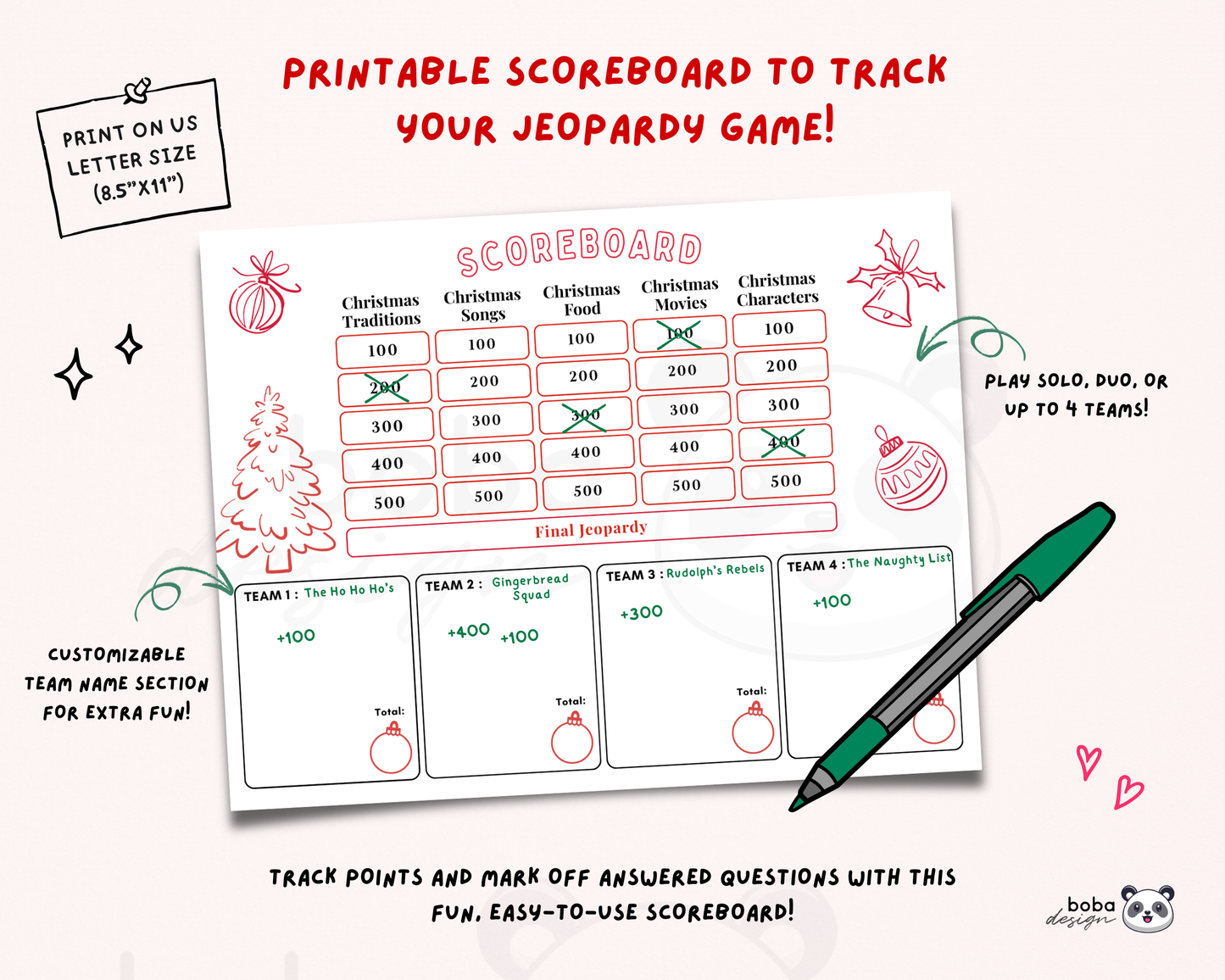 Friendmas Game V2 - Jeopardy Holiday Trivia