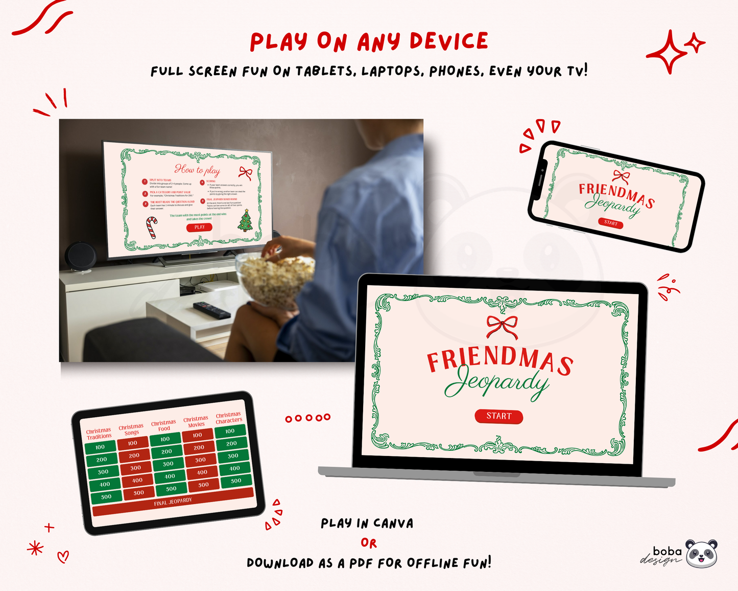 Friendmas Game V2 - Jeopardy Holiday Trivia