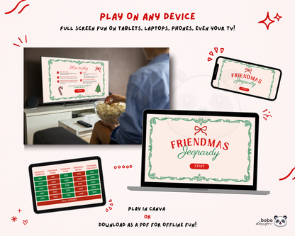 Friendmas Game V2 - Jeopardy Holiday Trivia