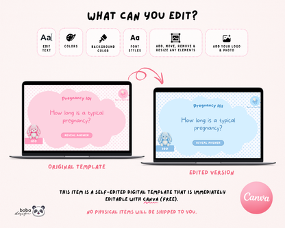 Pink Baby Shower Jeopardy Game - Baby Trivia Game