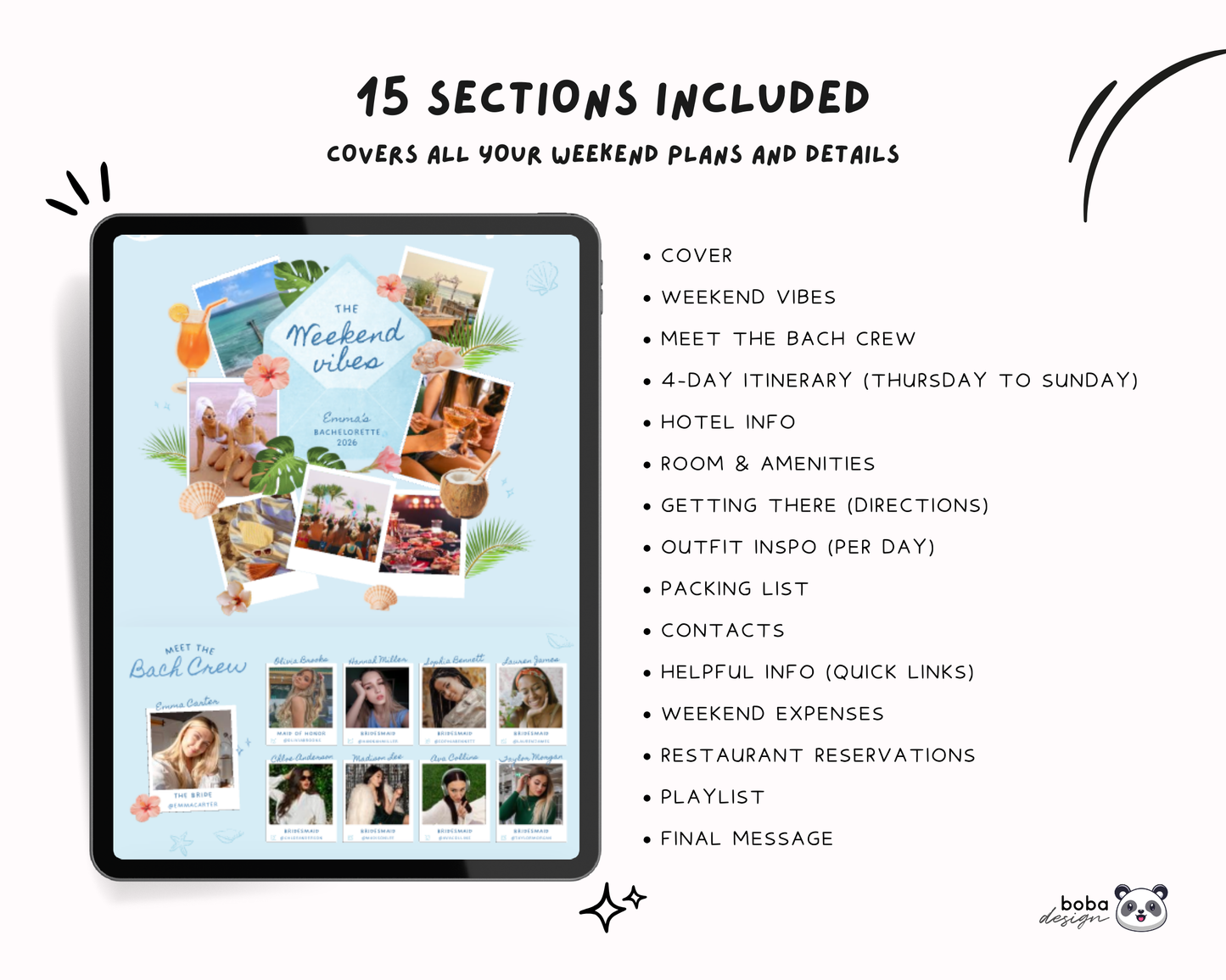 Last Toast on the Coast Bachelorette Itinerary Template Website