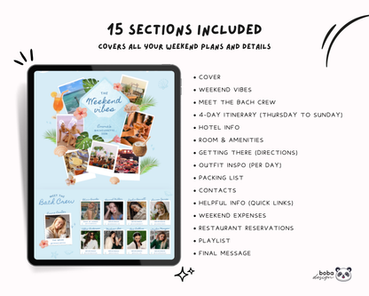 Last Toast on the Coast Bachelorette Itinerary Template Website