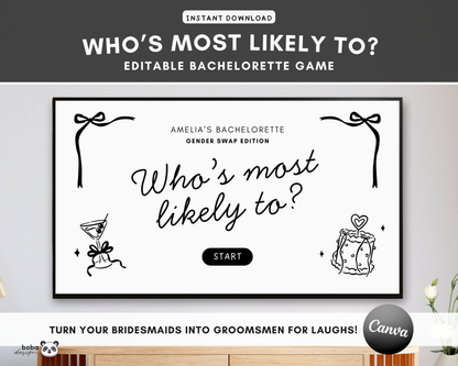 She's Tying The Knot Gender Swap Most Likely To Bachelorette Game
