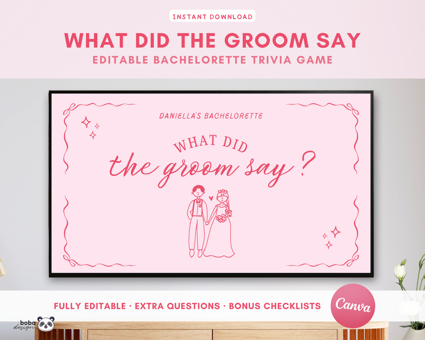 Pink Ribbons What Did the Groom Say Game