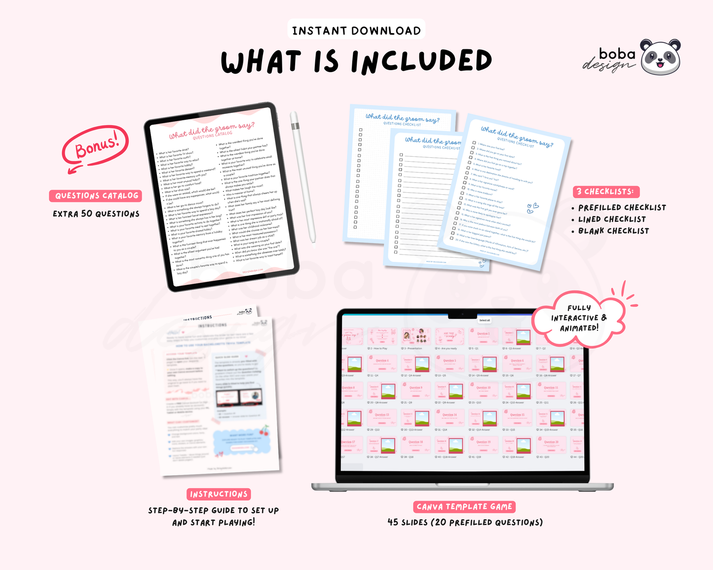 Pink Ribbons What Did the Groom Say Game