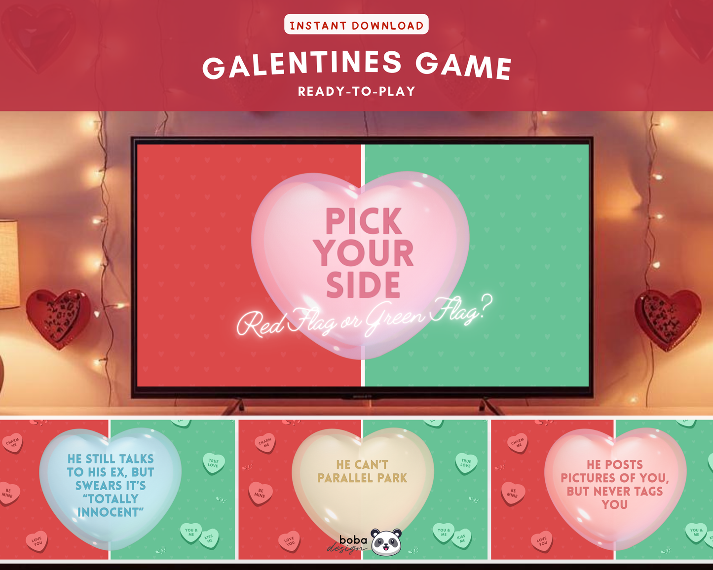 Galentines Game - Red Flag or Green Flag?