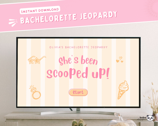 She's Been Scooped Up Bachelorette Jeopardy Game