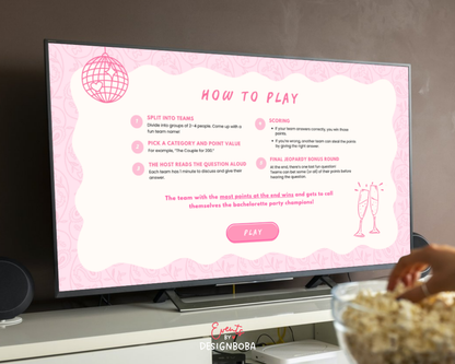Pinky Vibes – Bachelorette Jeopardy Game