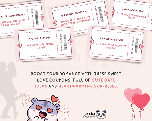 20 Printable Love Coupons for Couples - Fun & Romantic Moments