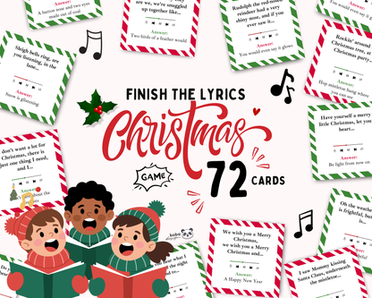 Finish the lyrics Game - Christmas Carol Trivia (Printable)
