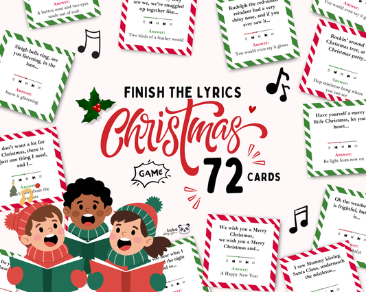 Finish the lyrics Game - Christmas Carol Trivia (Printable)
