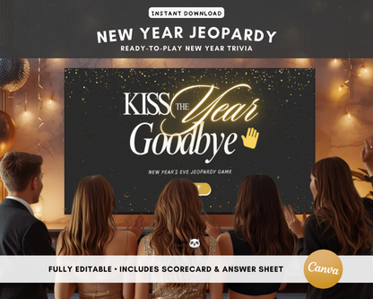 New Years Jeopardy Game - Holiday Trivia