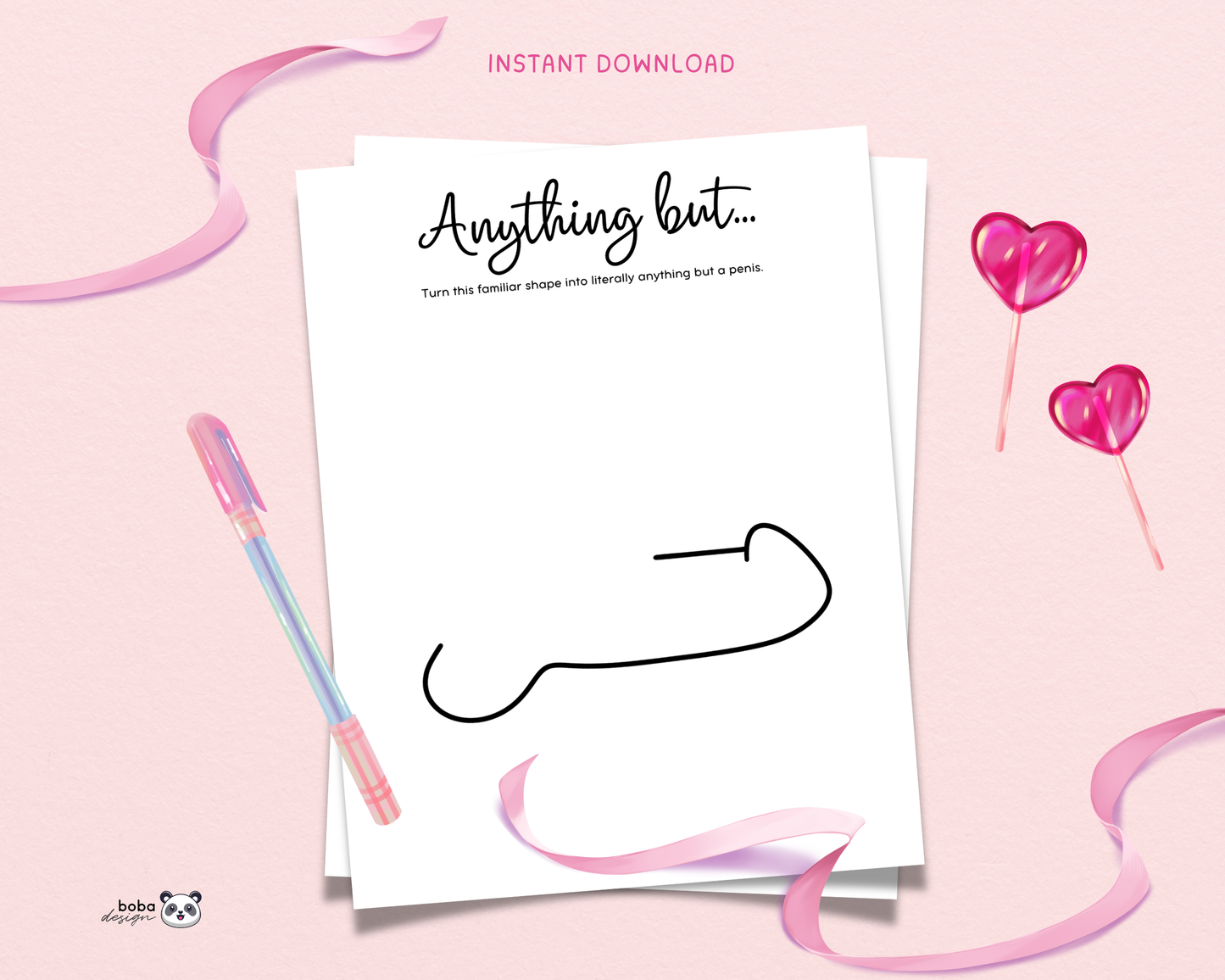 Draw Anything But a Penis - Funny Bachelorette Game