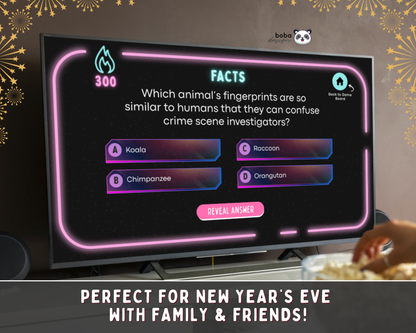 Weird but True Trivia Game - New Year’s Eve Jeopardy Game