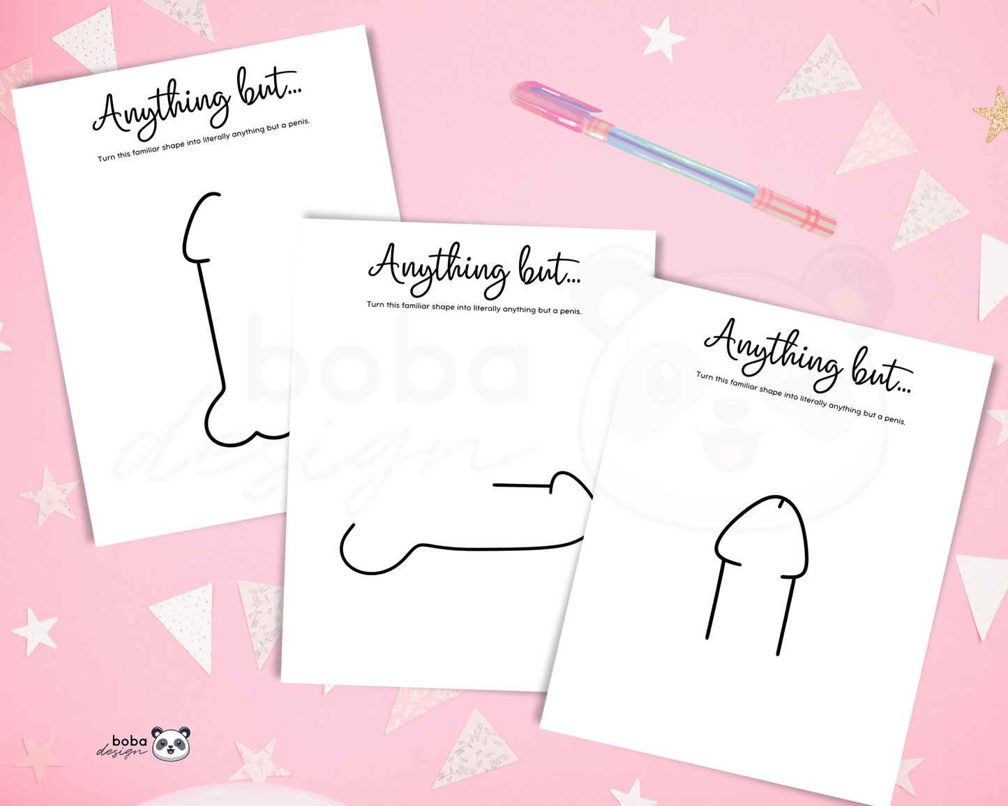 Draw Anything But a Penis - Funny Bachelorette Game