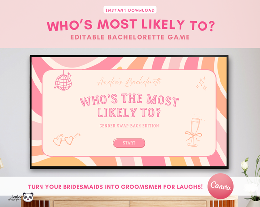 Retro Gender Swap Bachelorette Game – Bridesmaids to Bridesmen
