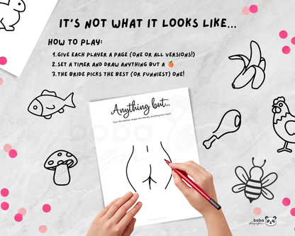 Draw Anything But a Butt - Funny Bachelorette Game