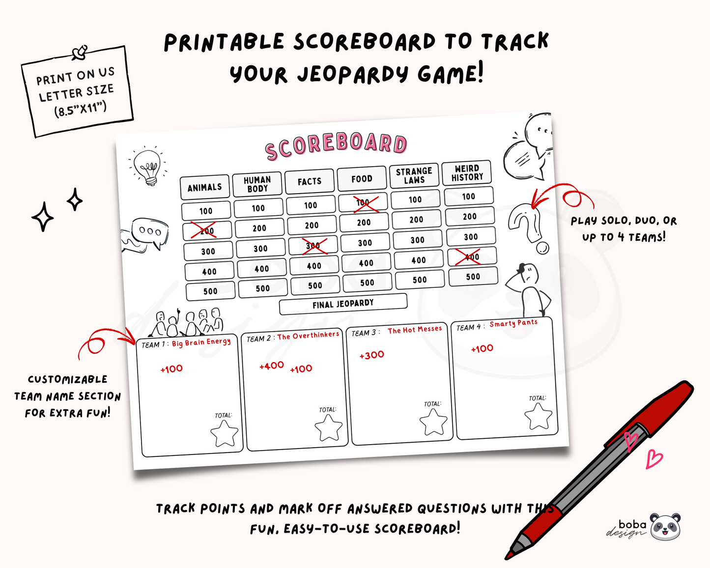 Weird but True Trivia Game - New Year’s Eve Jeopardy Game