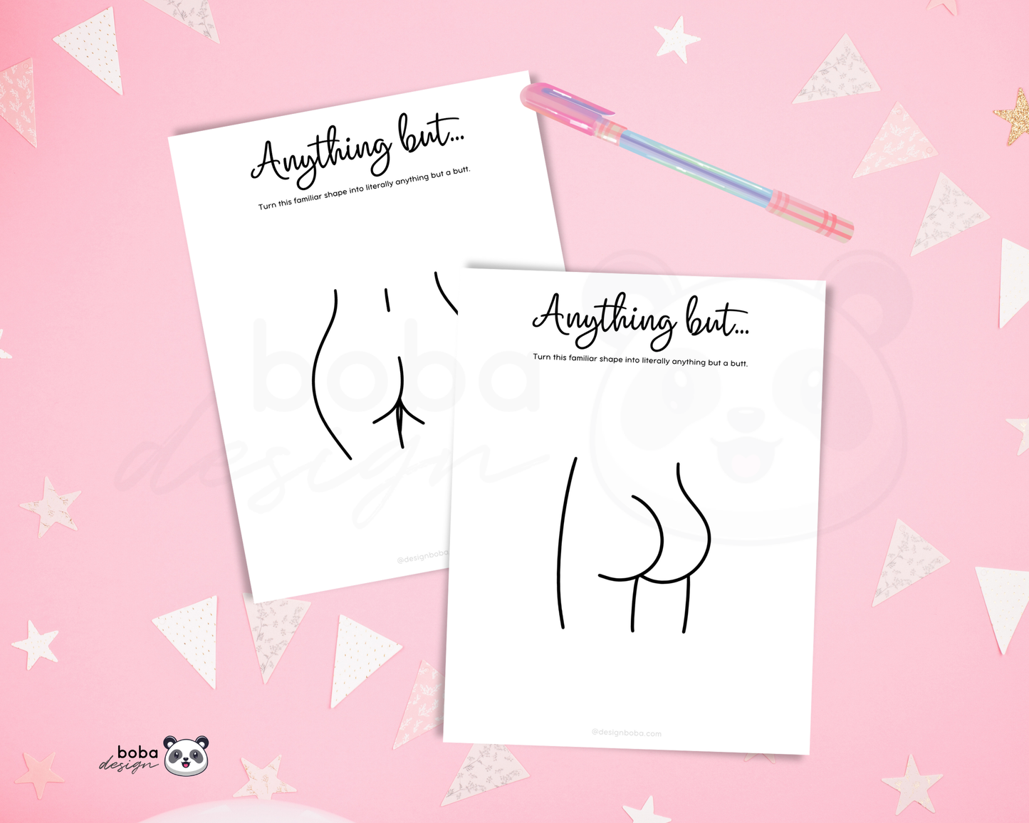 Draw Anything But a Butt - Funny Bachelorette Game