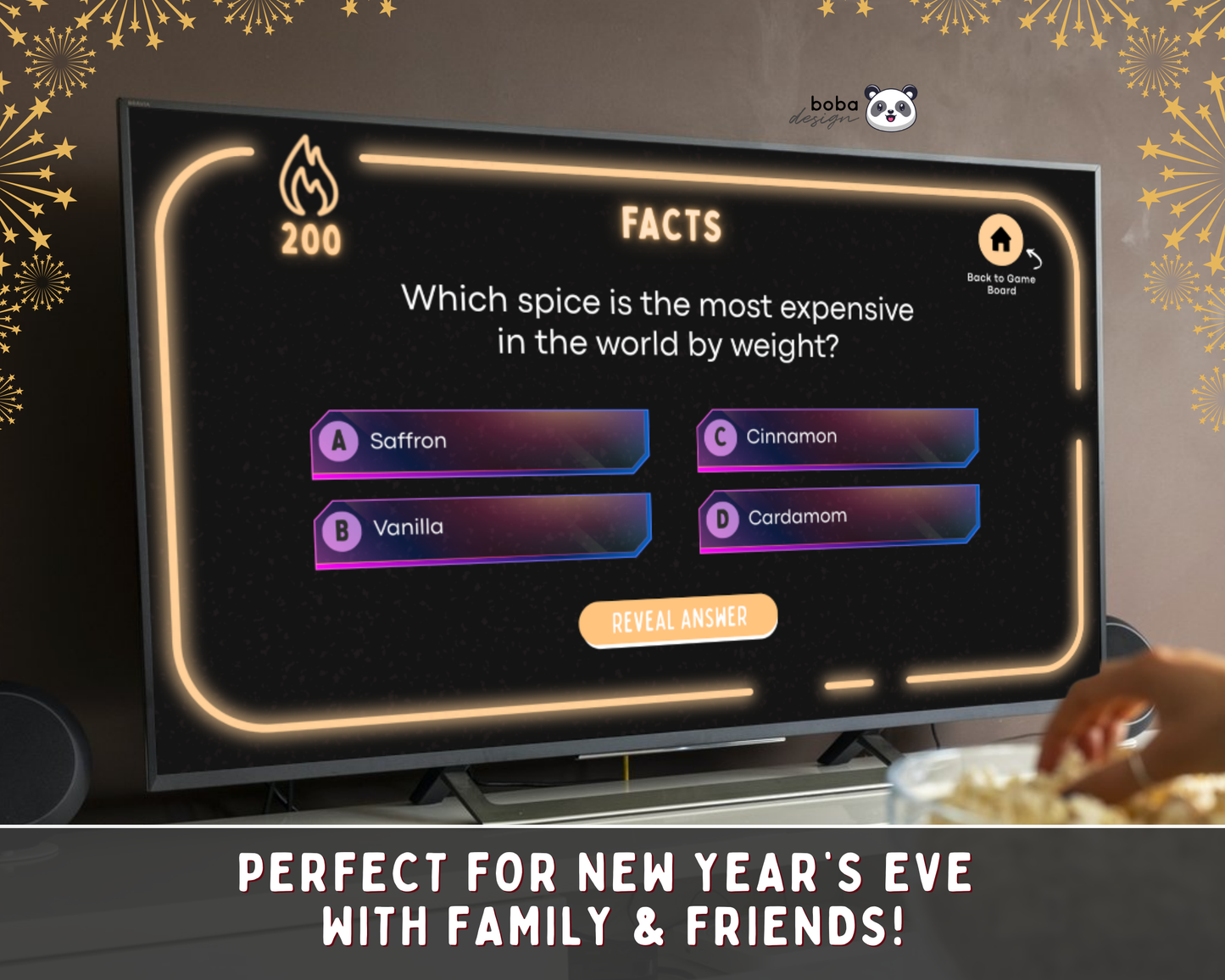 Weird but True Trivia Game - Gold Theme Jeopardy Game