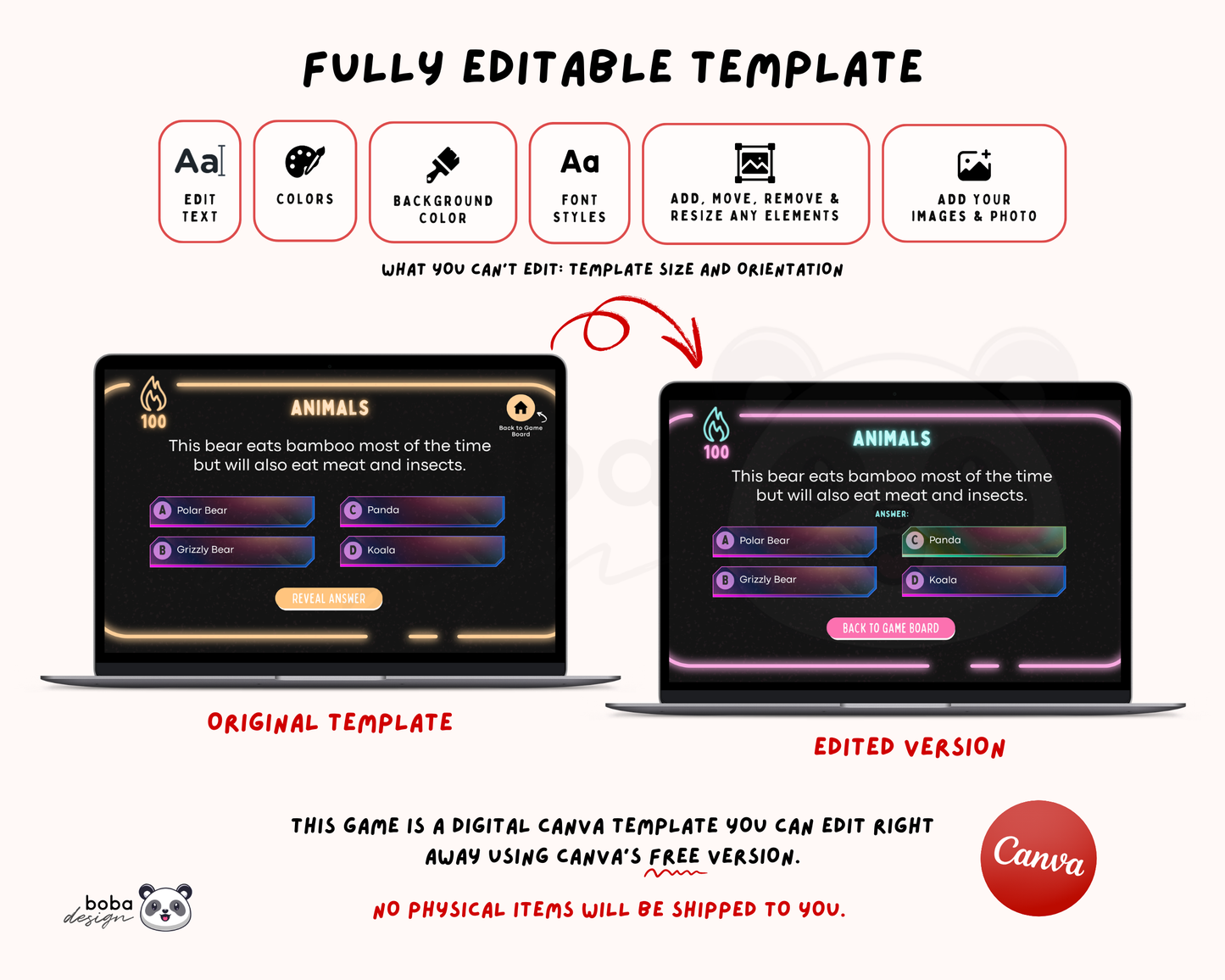Weird but True Trivia Game - Gold Theme Jeopardy Game