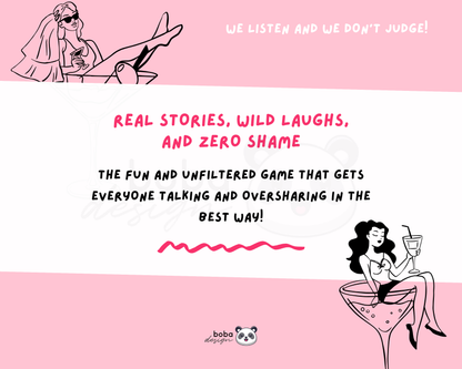 Spill the Tea - Viral TikTok Party Game, Girls Night Confession Cards (Printable)