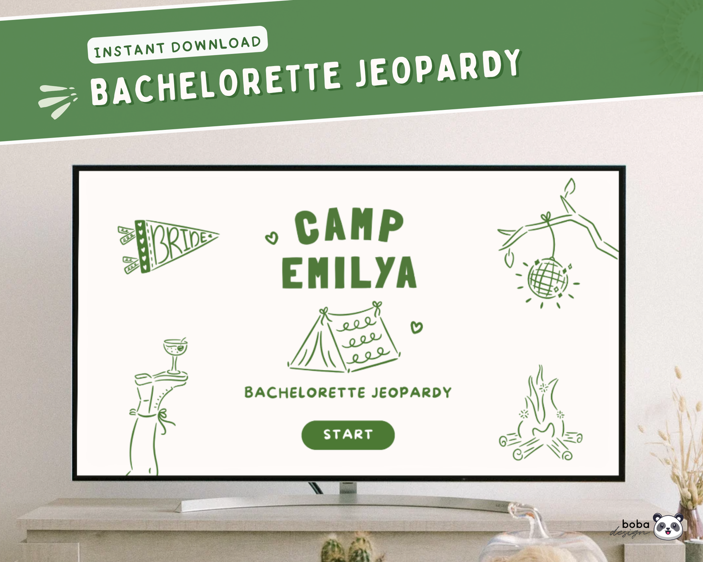 Camp Bachelorette Jeopardy Game Last Trail Before the Veil