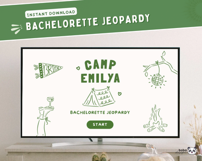 Camp Bachelorette Jeopardy Game Last Trail Before the Veil