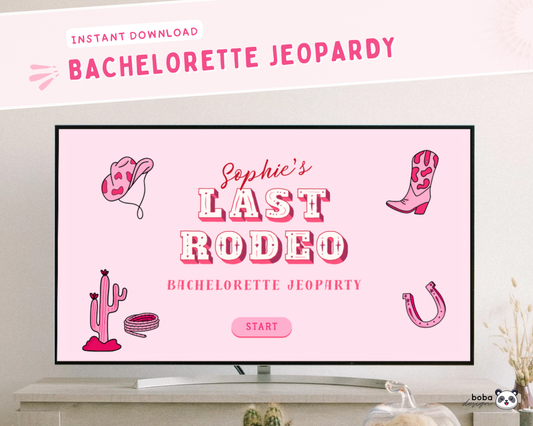 Last Rodeo – Bachelorette Jeopardy Game (Canva Template)