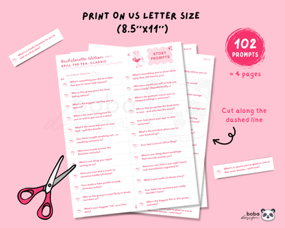 Spill the Tea - Viral TikTok Party Game, Girls Night Confession Cards (Printable)