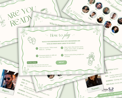 Green Bows Gender Swap Most Likely To Bachelorette Game