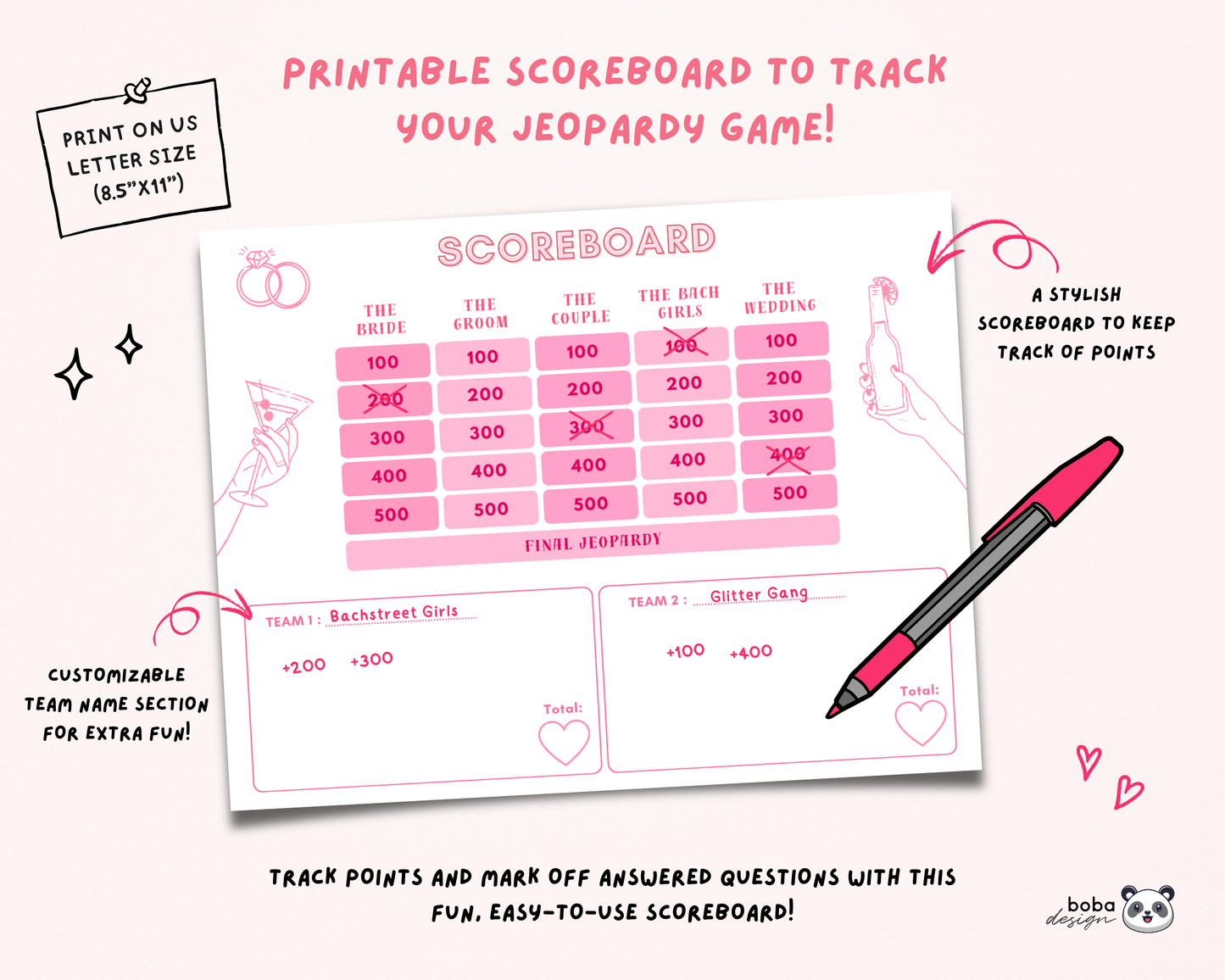 Last Rodeo – Bachelorette Jeopardy Game (Canva Template)