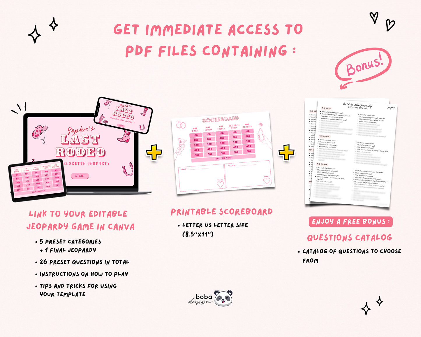 Last Rodeo – Bachelorette Jeopardy Game (Canva Template)