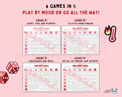 4 in 1 Spicy Dice Game for Couples