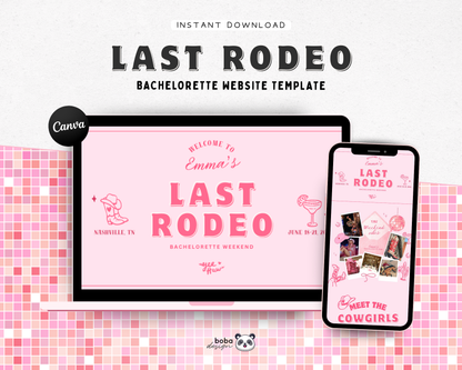 Last Rodeo Bachelorette Itinerary Template Website