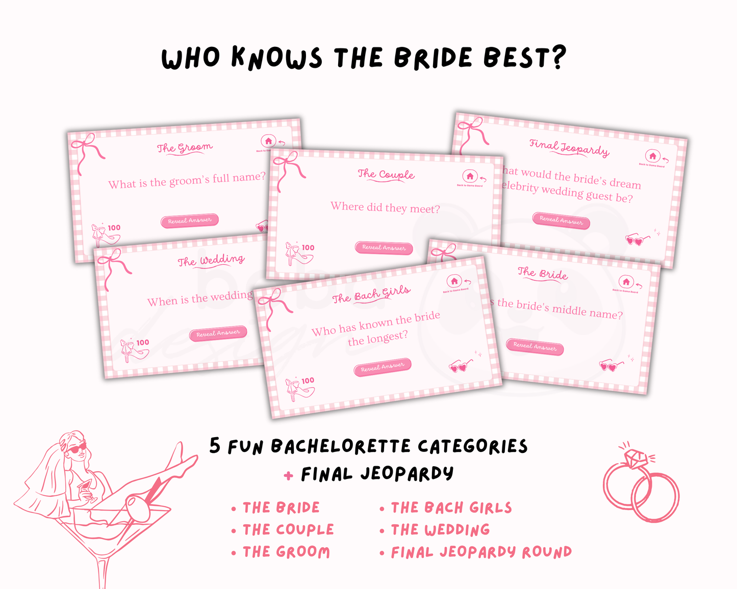 She's Tying the Knot Bachelorette Jeopardy Game