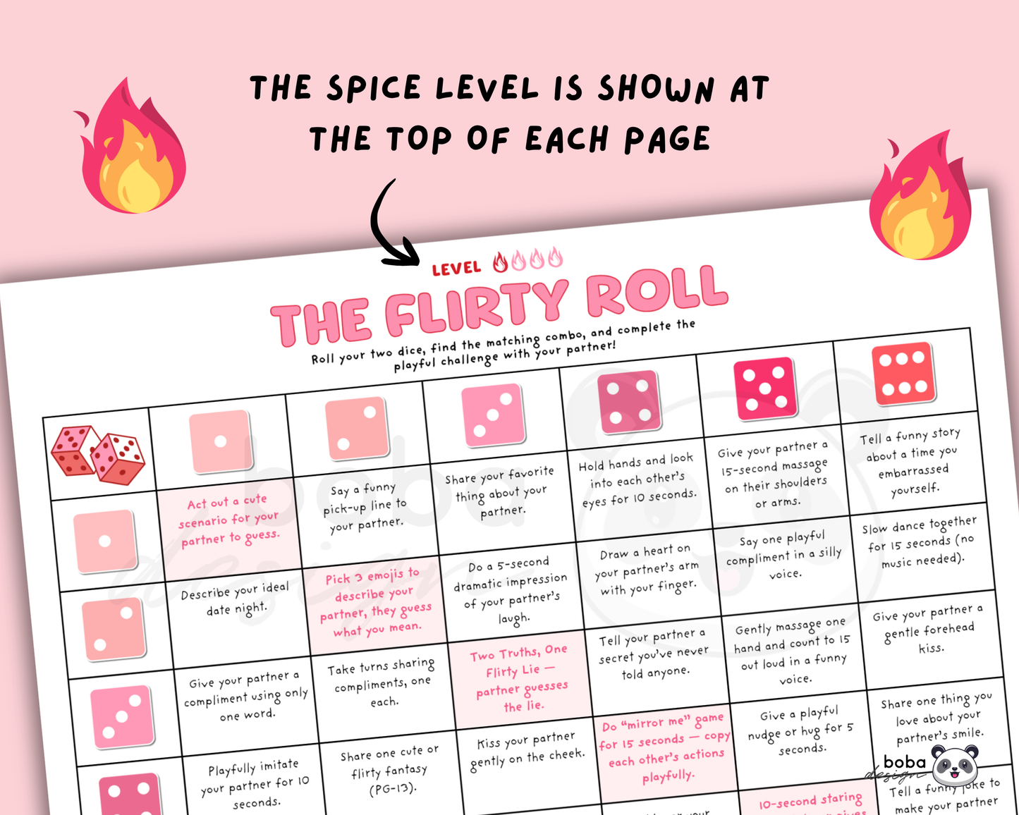 4 in 1 Spicy Dice Game for Couples