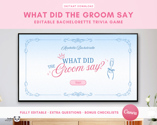 Princess Bachelorette What Did the Groom Say Game