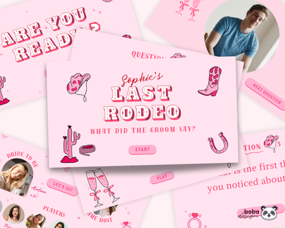 Last Rodeo What Did the Groom Say – Bachelorette Game (Editable Canva Template)