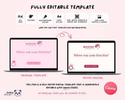 Last Rodeo What Did the Groom Say – Bachelorette Game (Editable Canva Template)