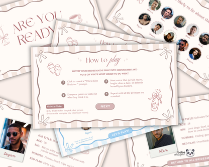 Champagne Bows Gender Swap Most Likely To Bachelorette Game