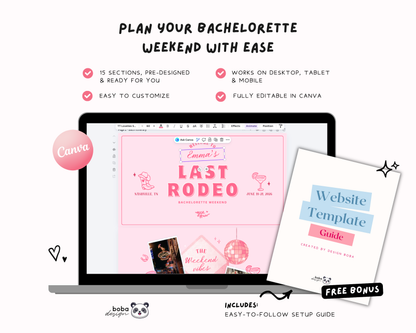 Last Rodeo Bachelorette Itinerary Template Website