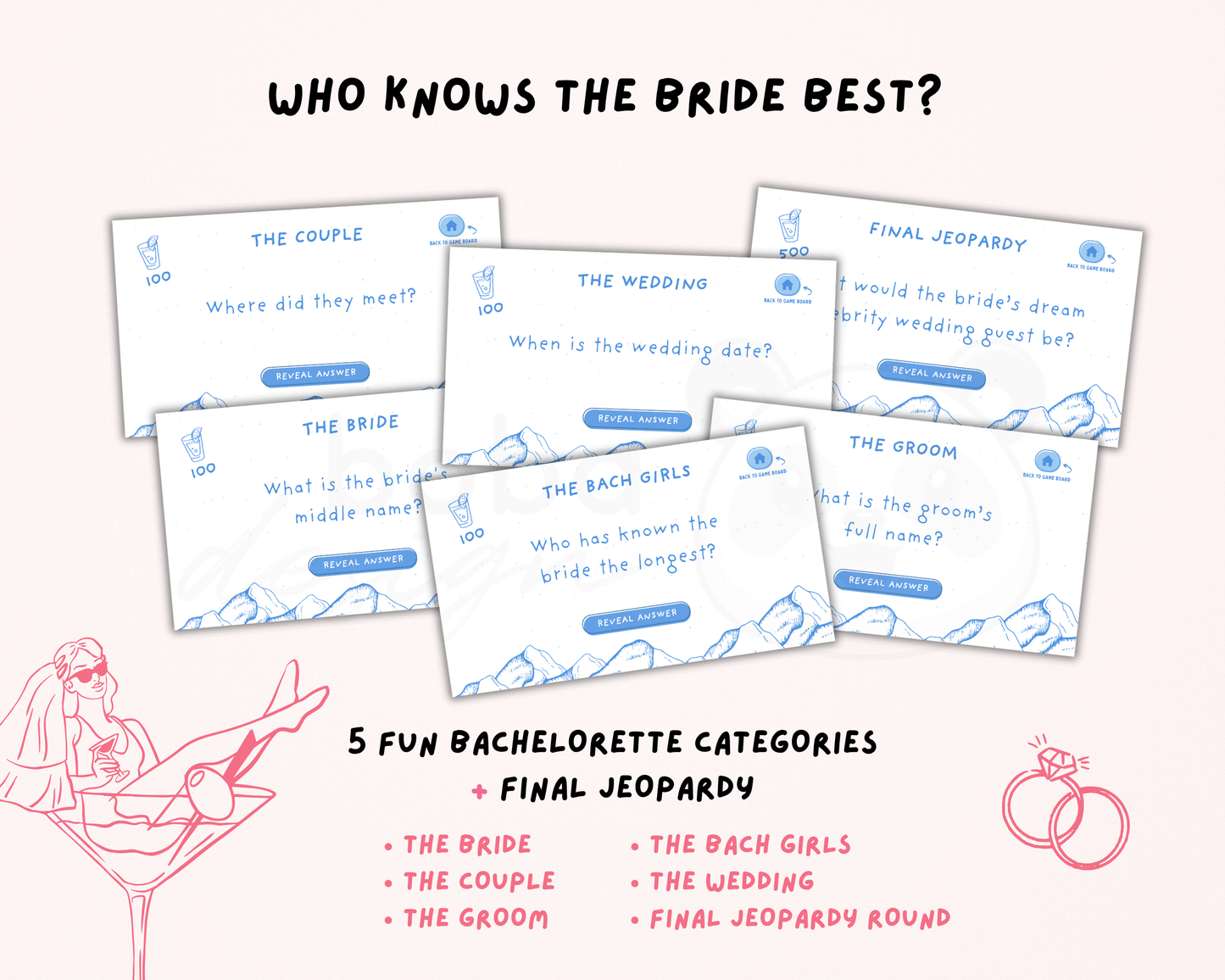 Apres Ski Bachelorette Jeopardy Game