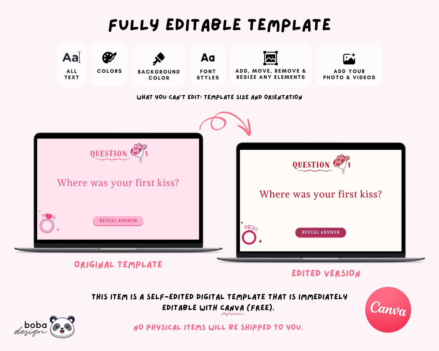 Camp Bach What Did the Groom Say – Bachelorette Game (Editable Canva Template)