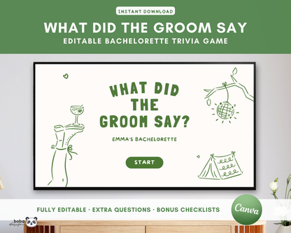 Bach Camp V2 - What Did the Groom Say Game