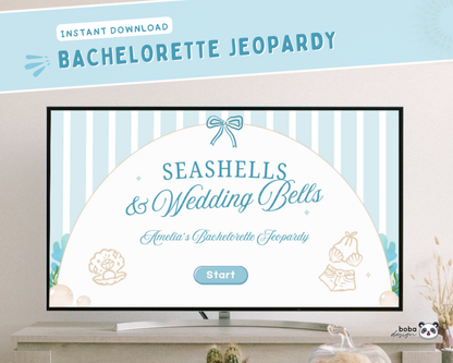 Seashells and Wedding Bells Bachelorette Jeopardy Game