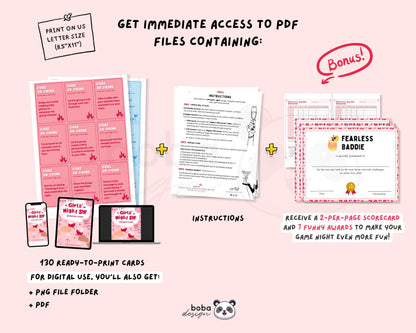 Fun Girls Drinking Game – Printable Ladies Night Party Game